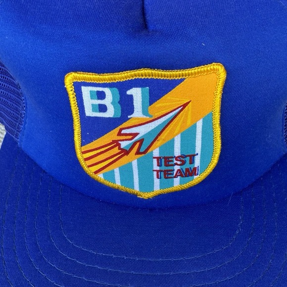 B1B B-1 Test Team Patch Hat Baseball Ball Cap Blue Snapback - Picture 3 of 6